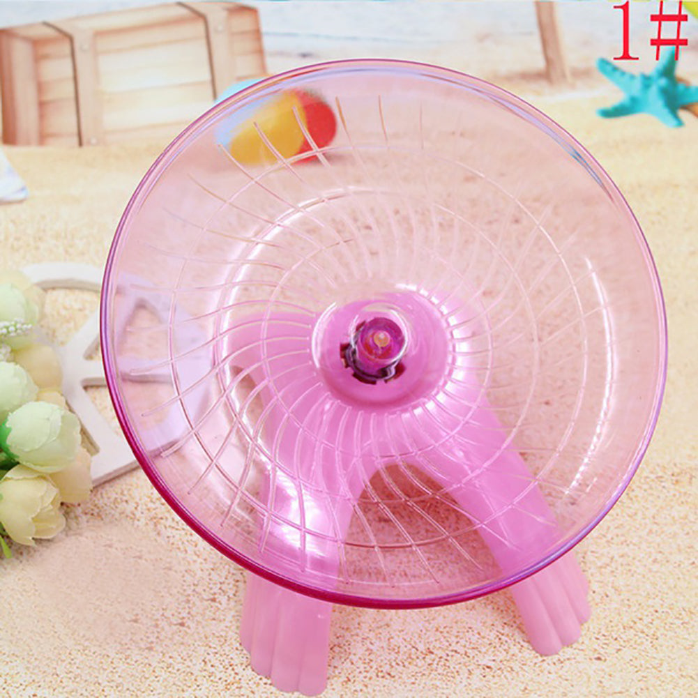Pet Hamster Flying Saucer Exercise Wheel Mouse Running Disc Toy Cage Accessories