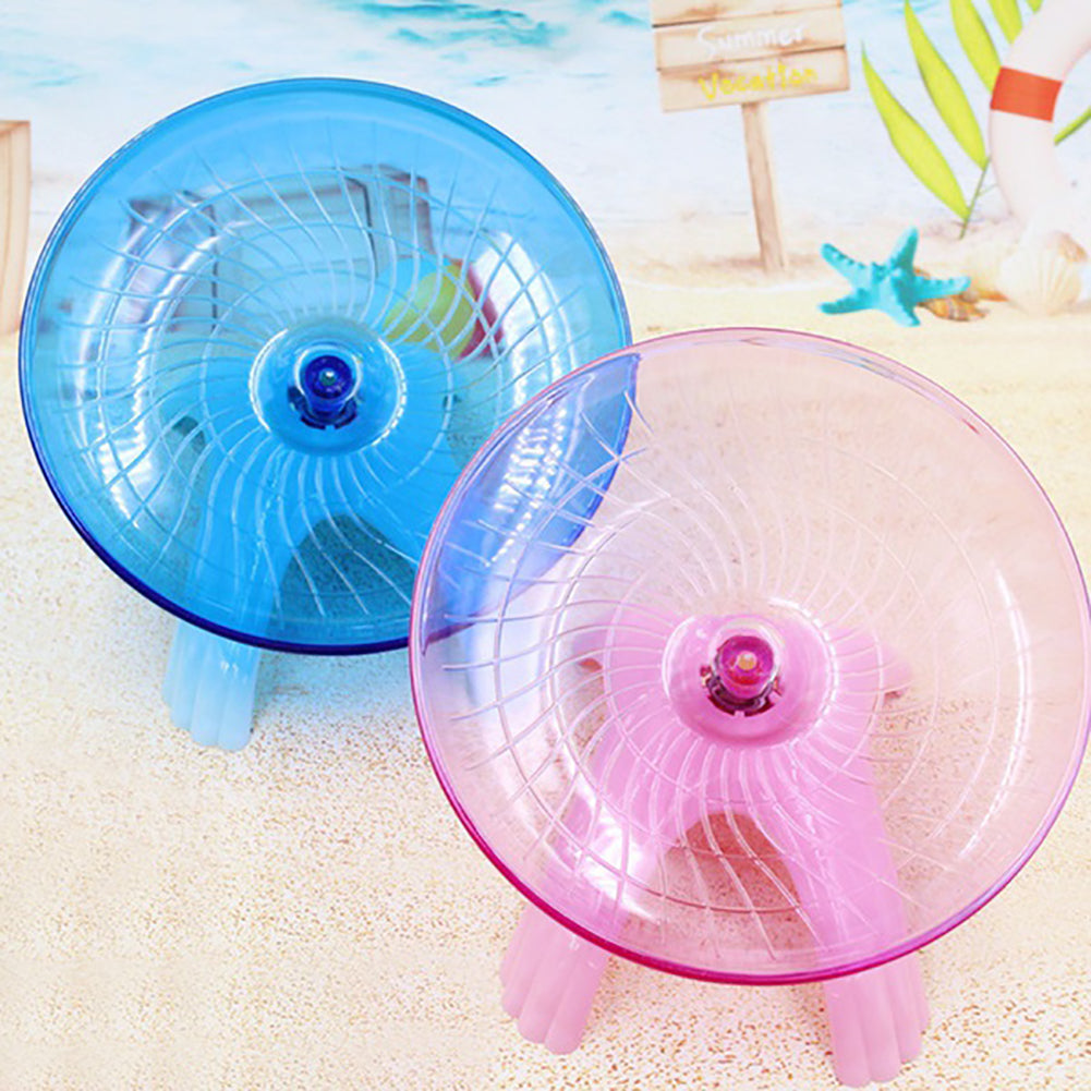 Pet Hamster Flying Saucer Exercise Wheel Mouse Running Disc Toy Cage Accessories