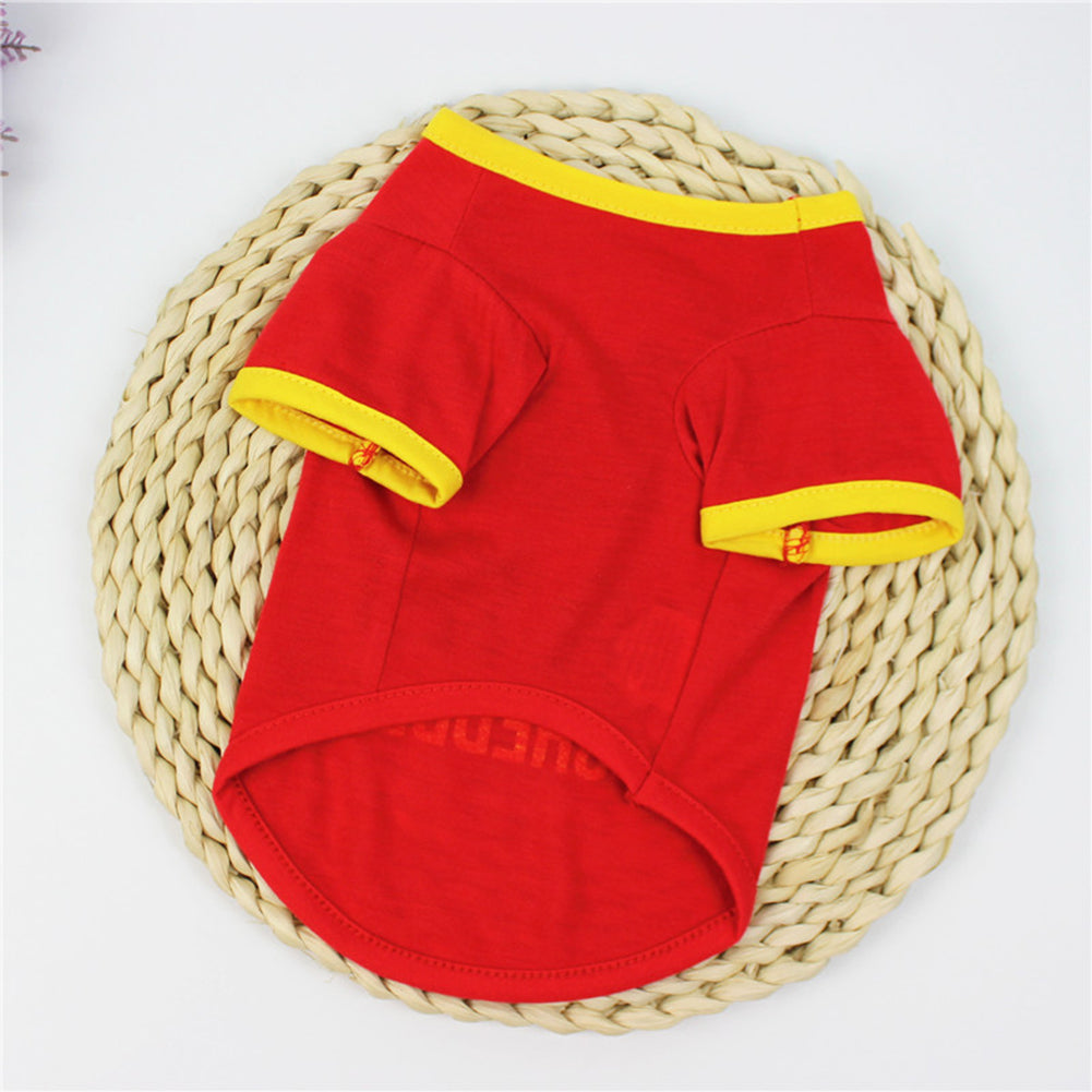 Fashion Cartoon Pug Printed Soft Short Sleeve Pet T-Shirt Dog Clothes Decor