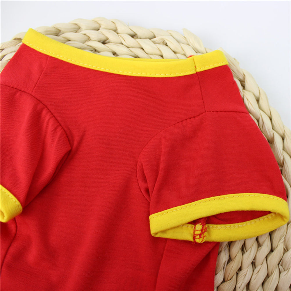 Fashion Cartoon Pug Printed Soft Short Sleeve Pet T-Shirt Dog Clothes Decor