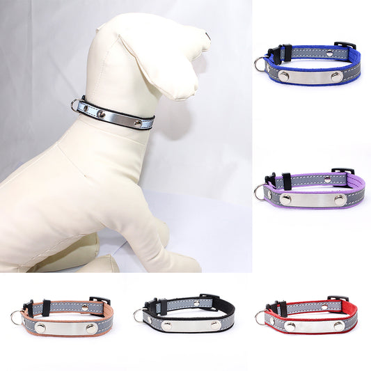 Adjustable Reflective Soft Velvet Pet Dog Cat Puppy Safety Anti-lost Collar