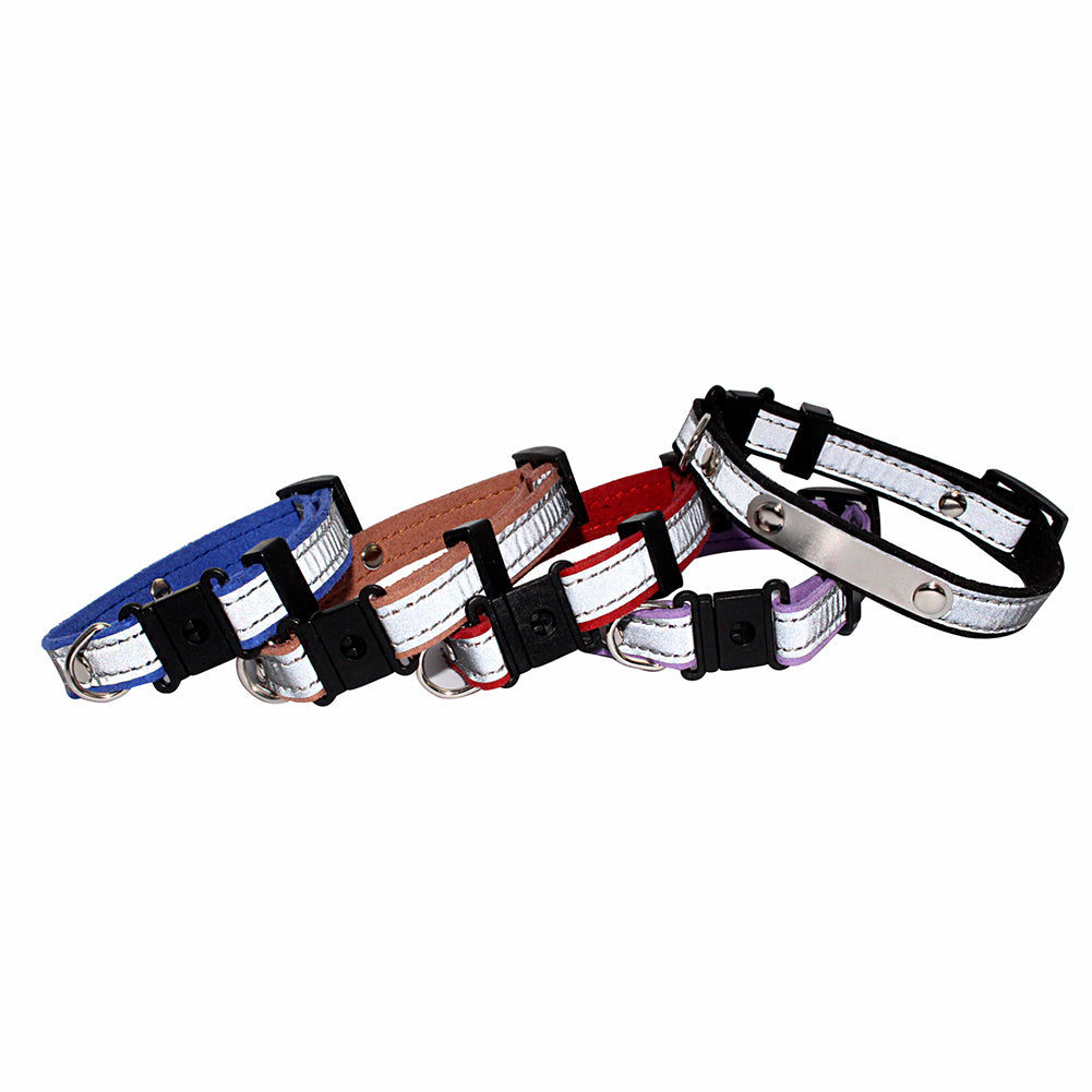 Adjustable Reflective Soft Velvet Pet Dog Cat Puppy Safety Anti-lost Collar