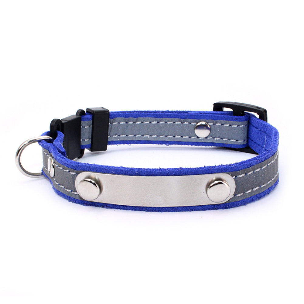 Adjustable Reflective Soft Velvet Pet Dog Cat Puppy Safety Anti-lost Collar
