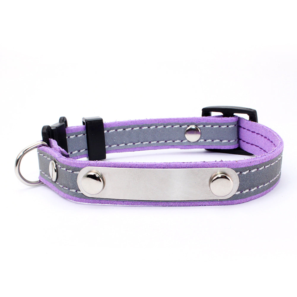 Adjustable Reflective Soft Velvet Pet Dog Cat Puppy Safety Anti-lost Collar