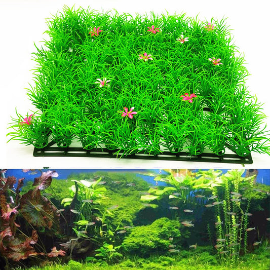 Green Artificial Water Plant Aquarium Fish Tank Realistic Grass Lawn Ornament