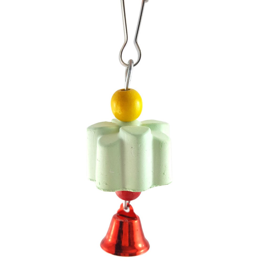 Pet Hamster Chinchilla Parrot Bird Rabbit Teeth Grinding Stone Chew Bell Toy