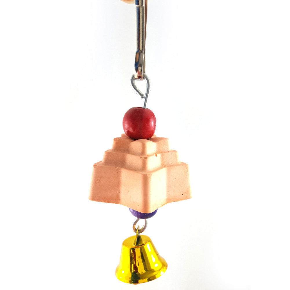 Pet Hamster Chinchilla Parrot Bird Rabbit Teeth Grinding Stone Chew Bell Toy