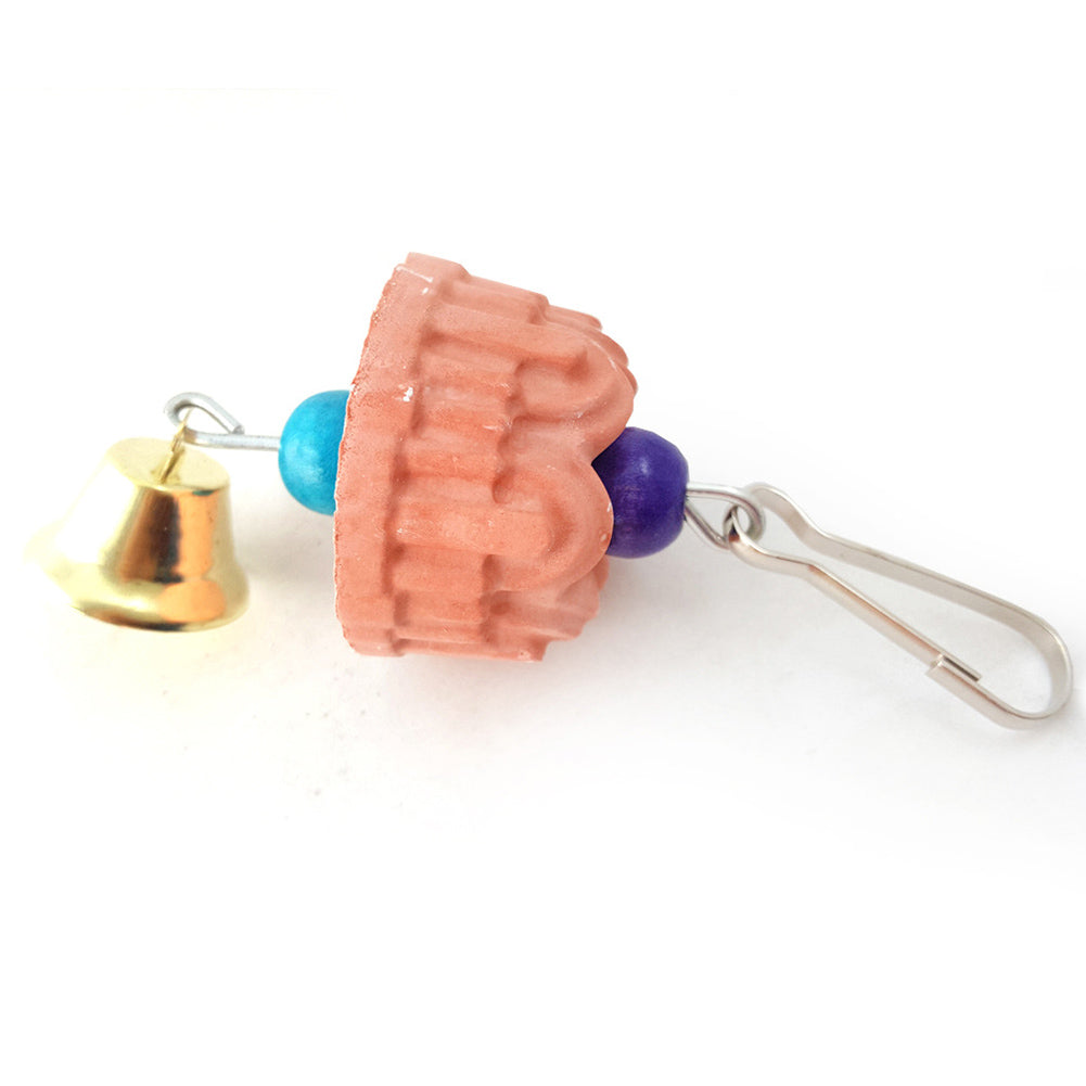 Pet Hamster Chinchilla Parrot Bird Rabbit Teeth Grinding Stone Chew Bell Toy