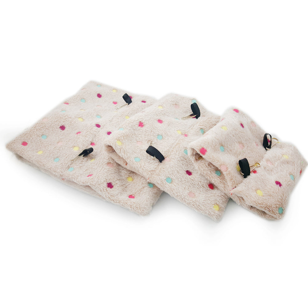 Winter Polka Dot Warm Pet Bird Triangle Cave Cage Hammock Parrot Hanging Bed