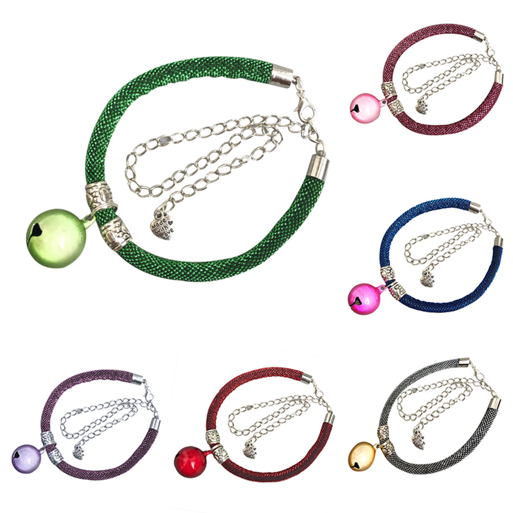 Fashion Cat Puppy Dog Adjustable Pet Collar Necklace Extended Chain with Bell