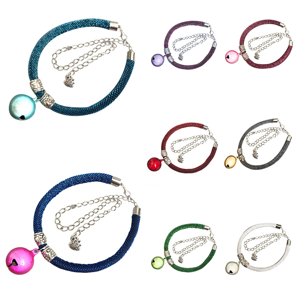 Fashion Cat Puppy Dog Adjustable Pet Collar Necklace Extended Chain with Bell