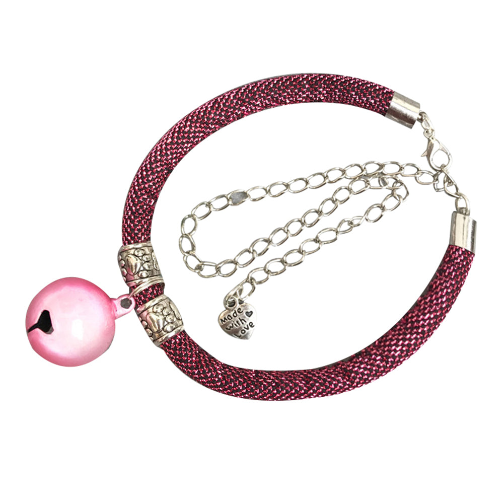 Fashion Cat Puppy Dog Adjustable Pet Collar Necklace Extended Chain with Bell