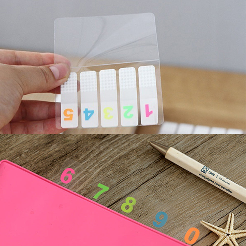 100 Pages Number Letter Symbol Sticker School Supplies Memo Mini Sticky Notes