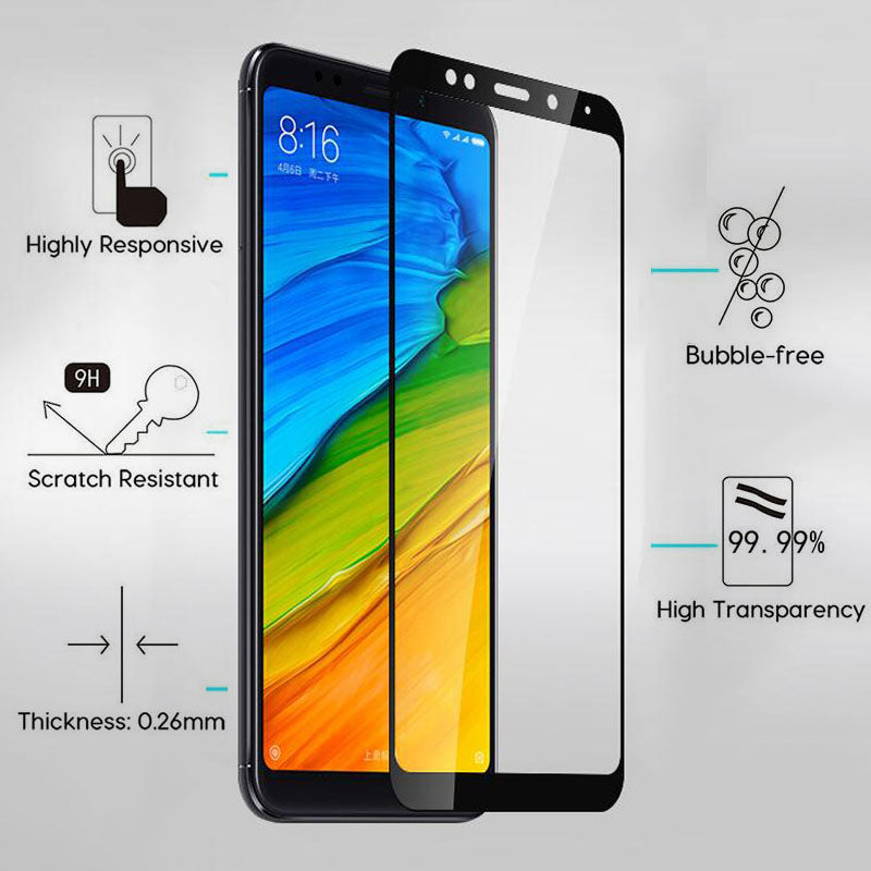 HD Full Tempered Glass Film For Xiaomi 5 5S Plus 5C 5X 6 6X 8 8SE note3 Screen Protector Protective