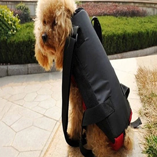 Pet Dogs Cats Outdoor Carrier Backpack Canvas Legs Out Front Shoulder Bag