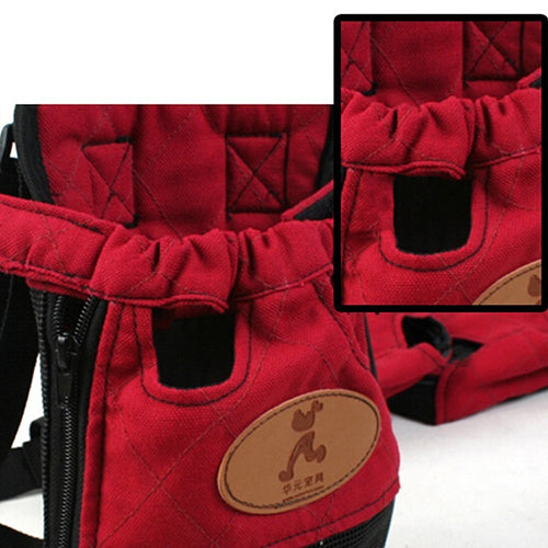 Pet Dogs Cats Outdoor Carrier Backpack Canvas Legs Out Front Shoulder Bag