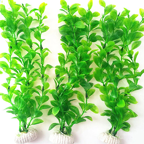 1x Green Aquatic Artificial Fish Tank Plant Aquarium Landscape Decor Water Grass