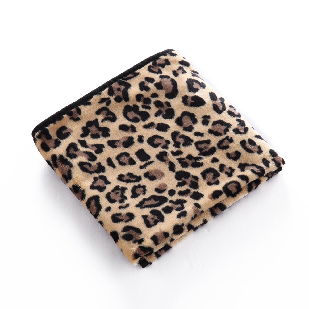 Pet Dog Cat Bed Cover Blanket Leopard Print Zebra Cow Warm Soft Sleep Mat Gift