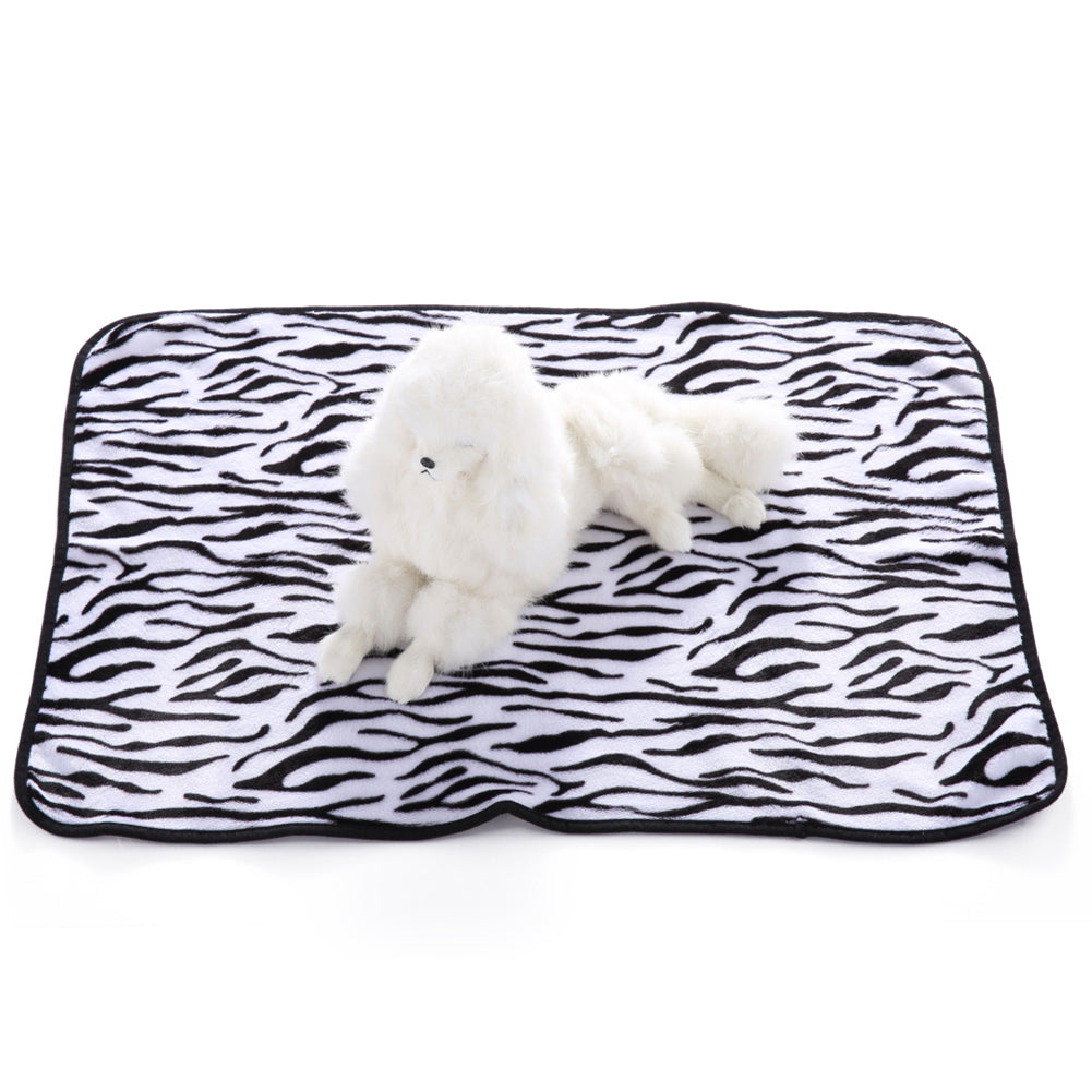 Pet Dog Cat Bed Cover Blanket Leopard Print Zebra Cow Warm Soft Sleep Mat Gift
