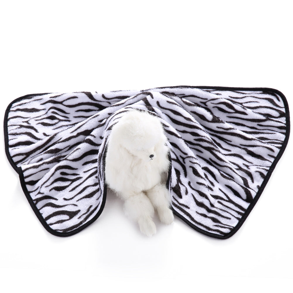 Pet Dog Cat Bed Cover Blanket Leopard Print Zebra Cow Warm Soft Sleep Mat Gift