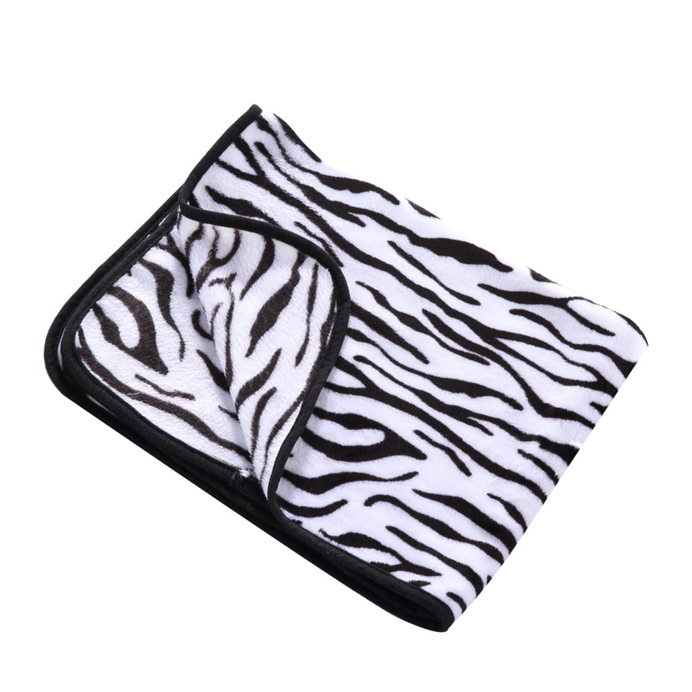 Pet Dog Cat Bed Cover Blanket Leopard Print Zebra Cow Warm Soft Sleep Mat Gift