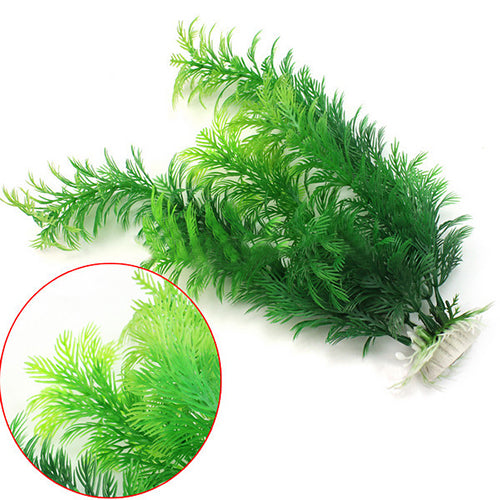 Artificial Water Plant Green Plastic Underwater Grass Fish Tank Aquarium Decor
