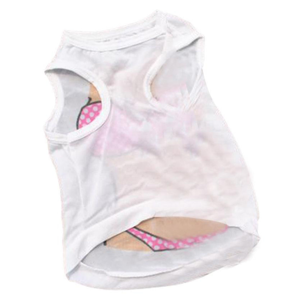 Pet Dog Summer Stylish Vest Chest Muscle Bikini Pattern Casual Puggy Clothes