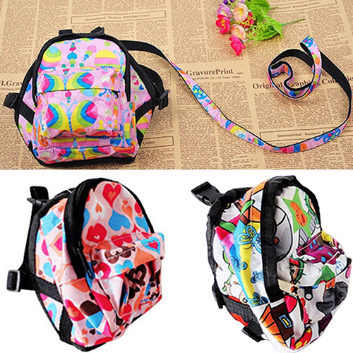 Cartoon Pattern Pet Bag Backpack Travel Carrier for Dog Puppy Cat with Leash