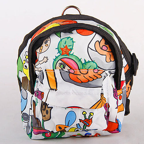 Cartoon Pattern Pet Bag Backpack Travel Carrier for Dog Puppy Cat with Leash
