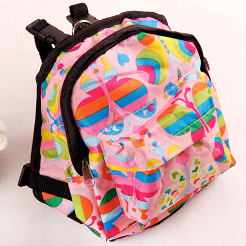 Cartoon Pattern Pet Bag Backpack Travel Carrier for Dog Puppy Cat with Leash