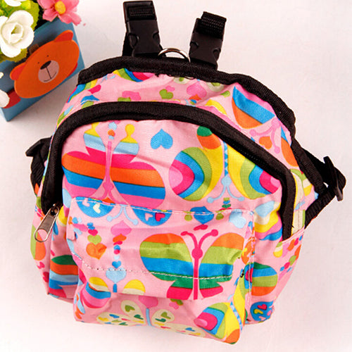 Cartoon Pattern Pet Bag Backpack Travel Carrier for Dog Puppy Cat with Leash