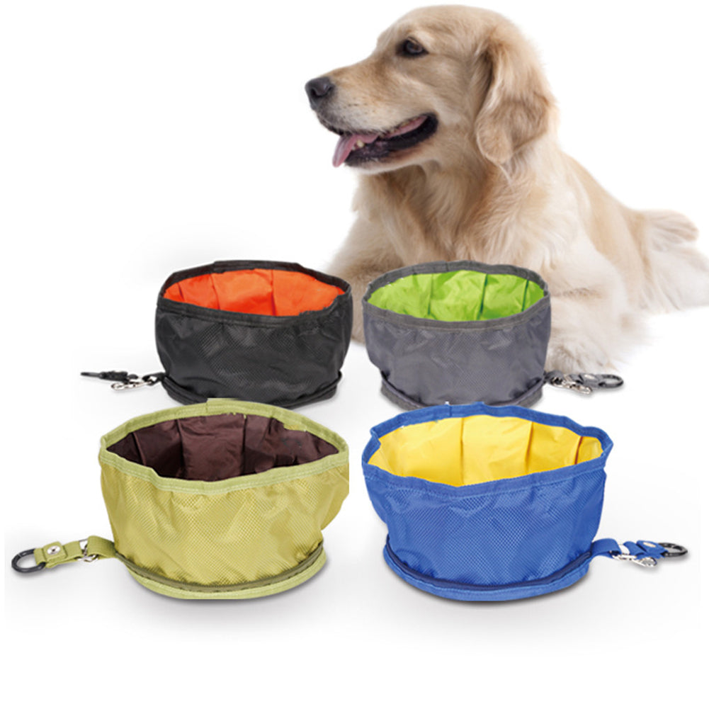 Portable Foldable Waterproof Outdoor Pet Food Feeding Watering Outdoor Dog Bowl
