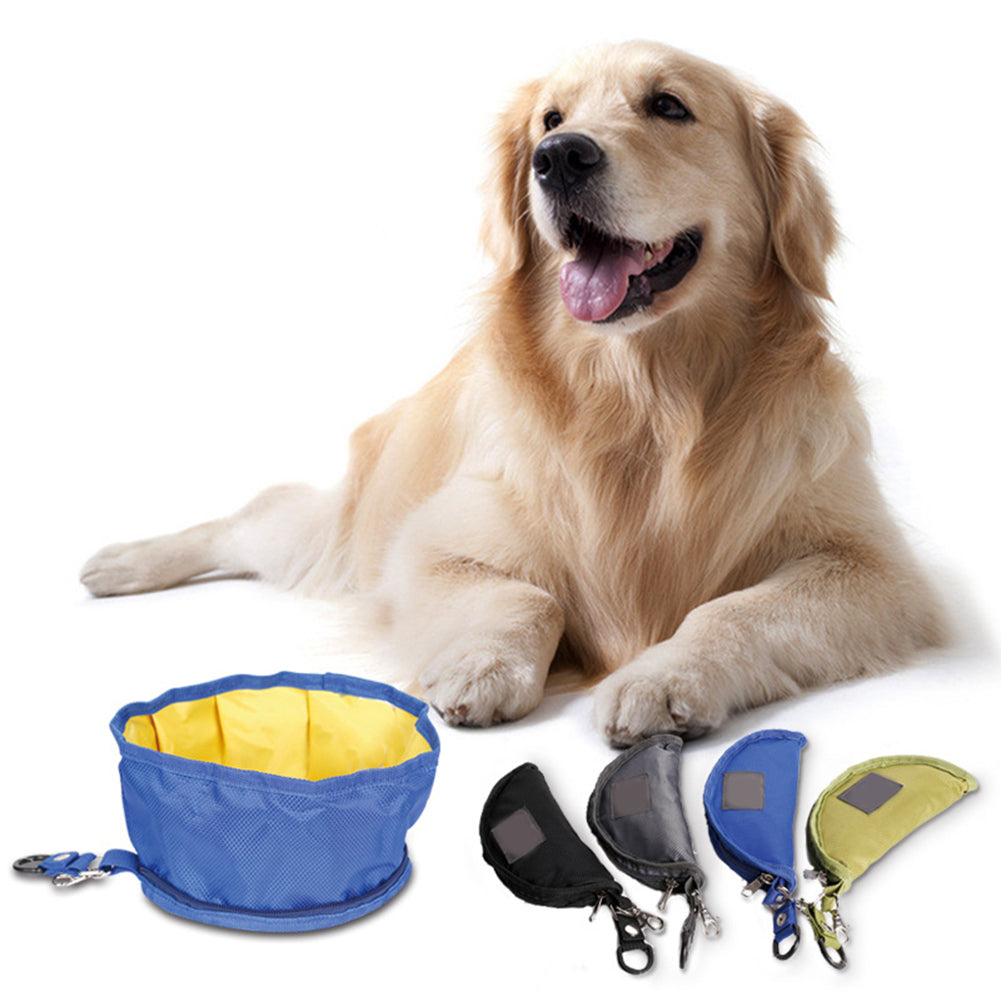 Portable Foldable Waterproof Outdoor Pet Food Feeding Watering Outdoor Dog Bowl