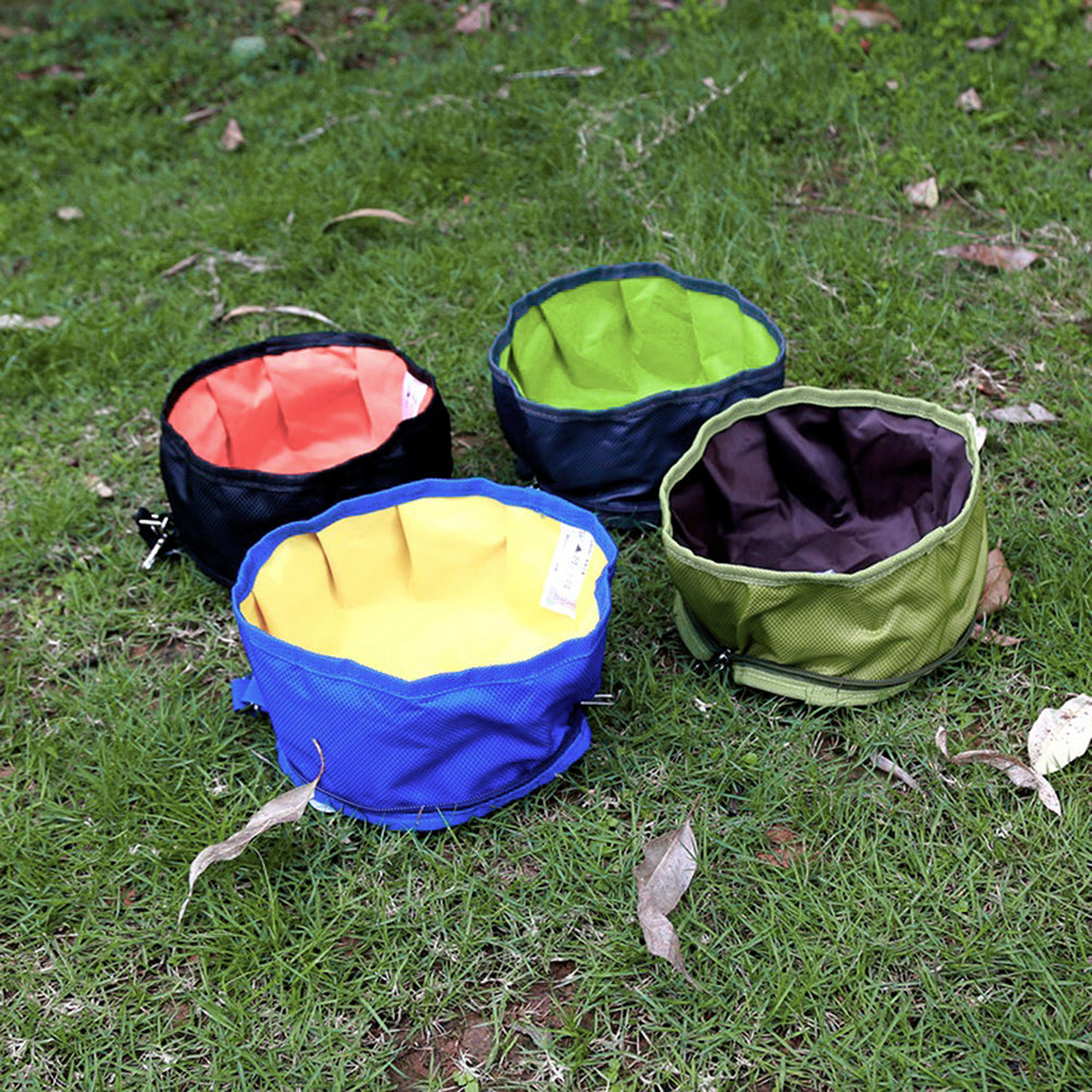 Portable Foldable Waterproof Outdoor Pet Food Feeding Watering Outdoor Dog Bowl