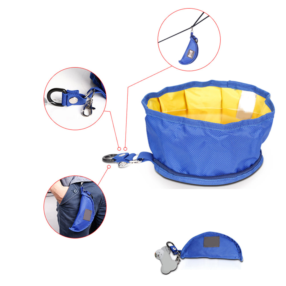 Portable Foldable Waterproof Outdoor Pet Food Feeding Watering Outdoor Dog Bowl
