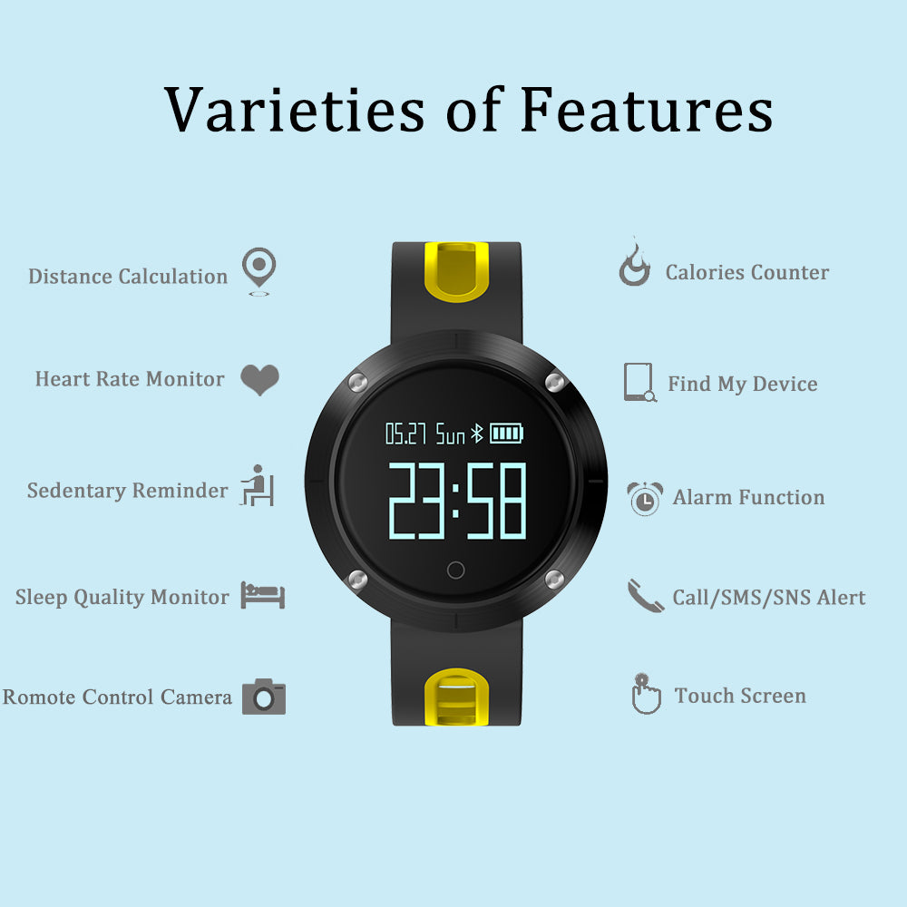DM58 Smart Watch Smart band Wristband Heart Rate Blood Pressure Monitor Heart Rate smart bracelet PK mi band 2