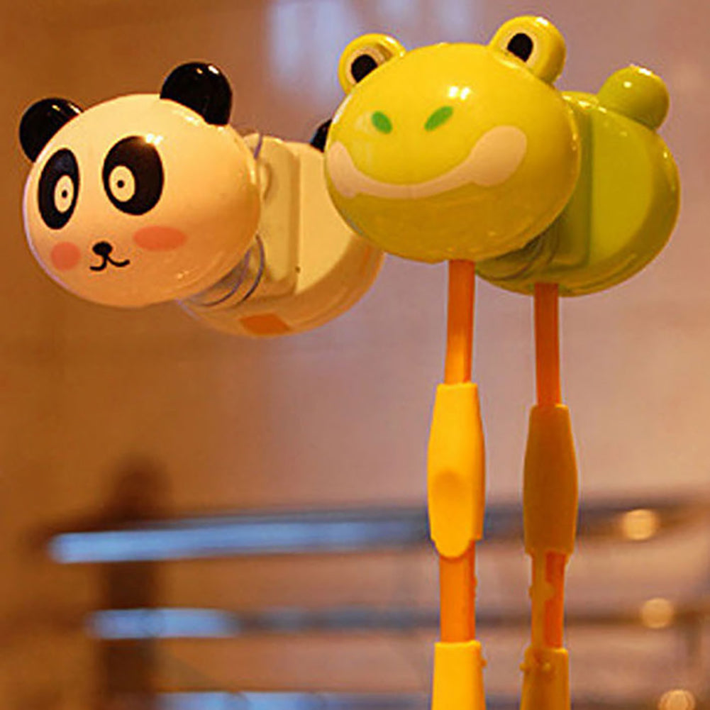 Cute Cartoon Animals Toothbrush Holder Suction Hooks Home Bathroom Tools