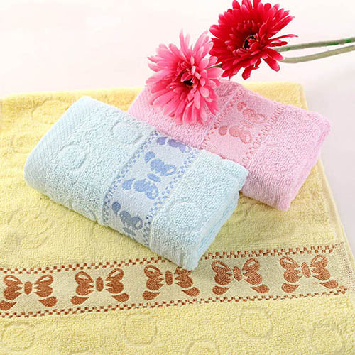 1Pc Soft Butterfly Washcloth Thicken Towel Kitchen Household Bath Face Towel