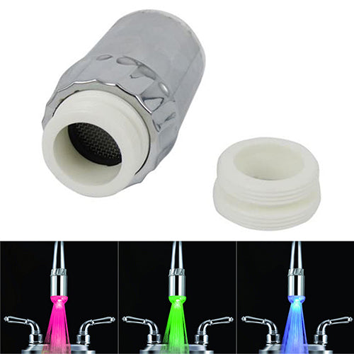 3 Colors RGB Temperature Sensor LED Light Water Faucet Tap for Kitchen Bathroom