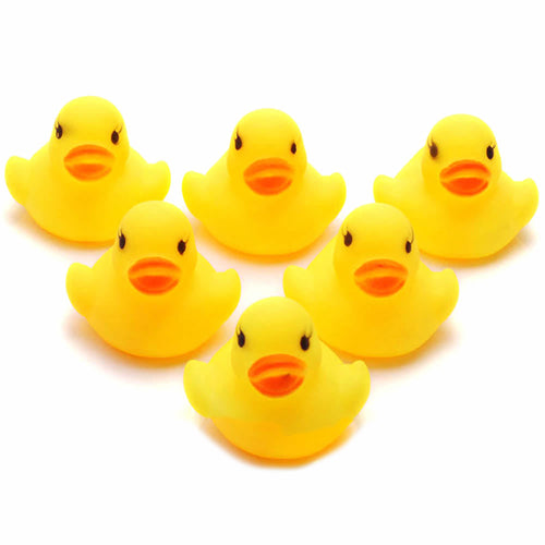 10 Pcs Creative Baby Kid Bath Time Duck Toys Yellow Soft Plastic Ducks Beach Toy