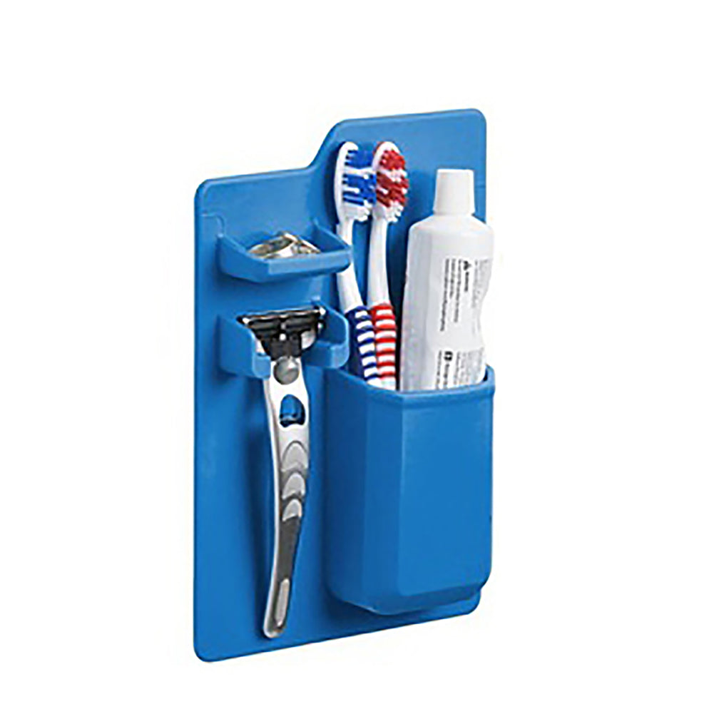 Bathroom Organizer Toothpaste Toothbrush Shaver Holder Solid Color Storage Rack