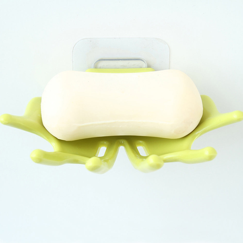 Bathroom Shower Sponge Storage Rack Hanger Wall Mount Soap Dish Tray Drain Holder