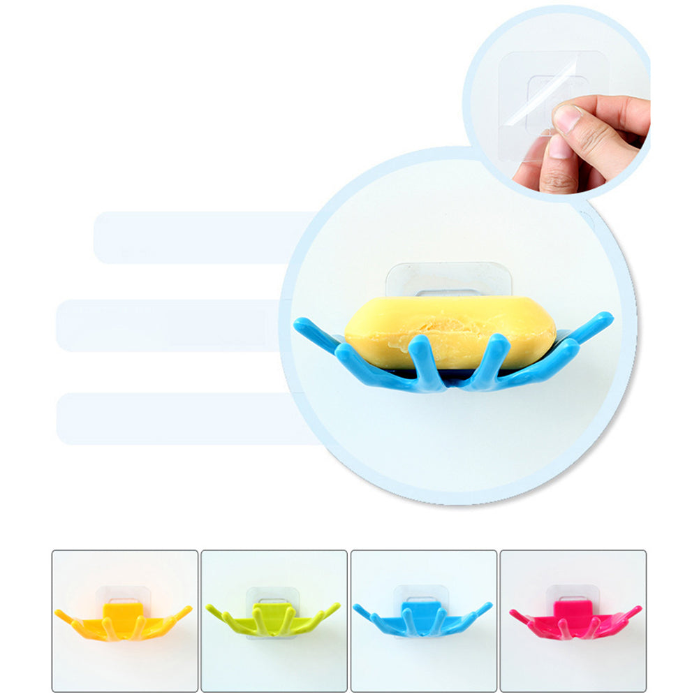 Bathroom Shower Sponge Storage Rack Hanger Wall Mount Soap Dish Tray Drain Holder