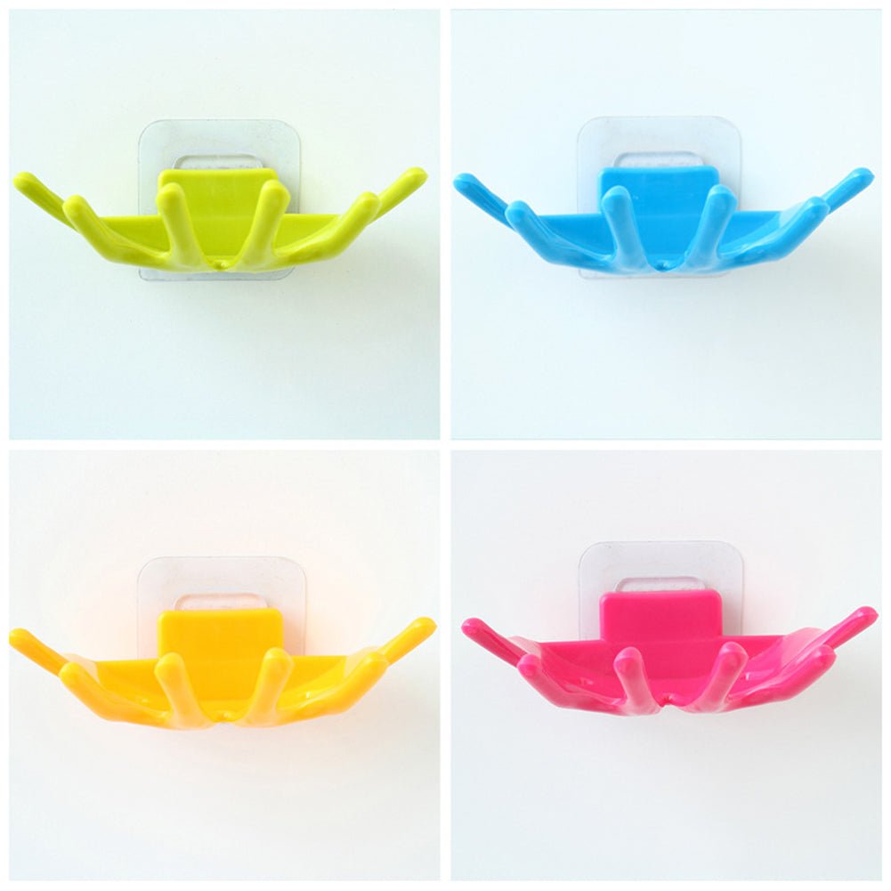 Bathroom Shower Sponge Storage Rack Hanger Wall Mount Soap Dish Tray Drain Holder