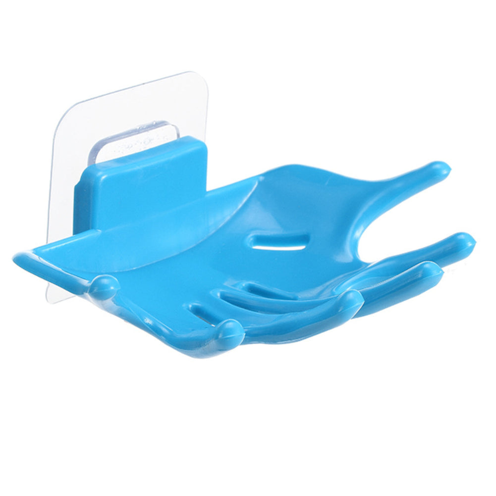 Bathroom Shower Sponge Storage Rack Hanger Wall Mount Soap Dish Tray Drain Holder