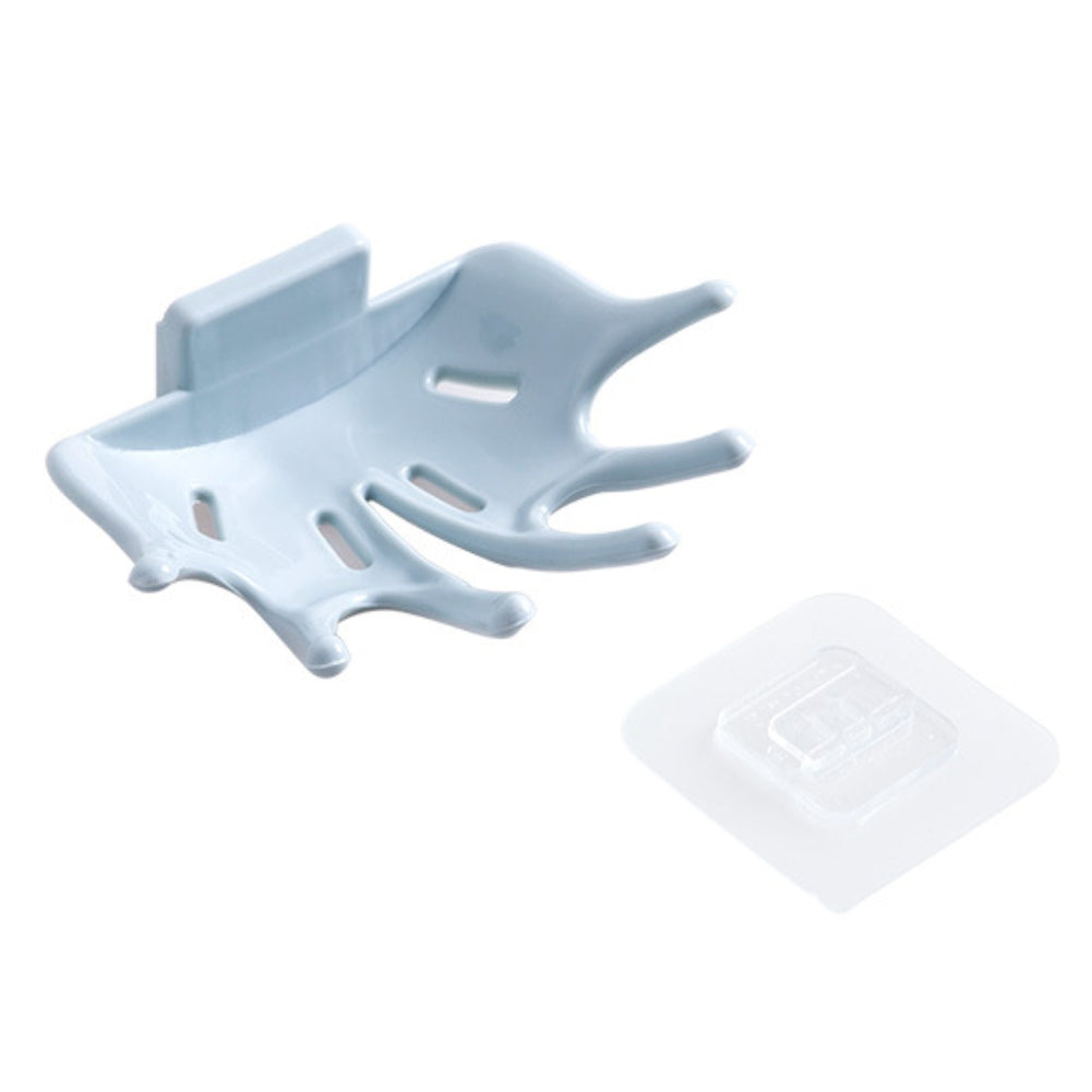 Bathroom Shower Sponge Storage Rack Hanger Wall Mount Soap Dish Tray Drain Holder