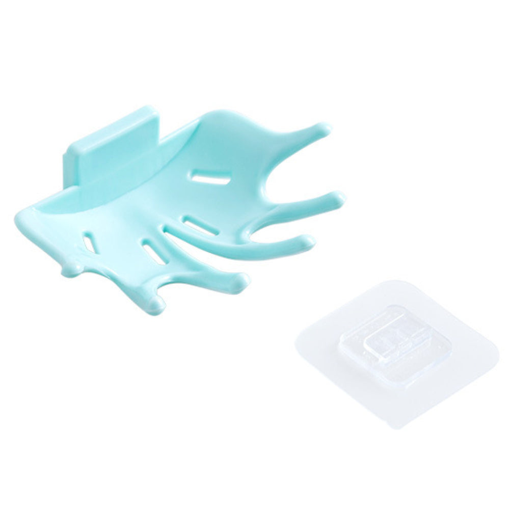 Bathroom Shower Sponge Storage Rack Hanger Wall Mount Soap Dish Tray Drain Holder