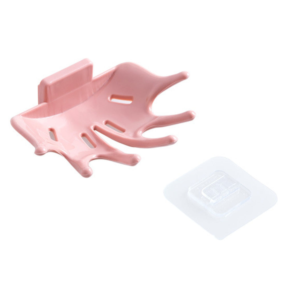 Bathroom Shower Sponge Storage Rack Hanger Wall Mount Soap Dish Tray Drain Holder