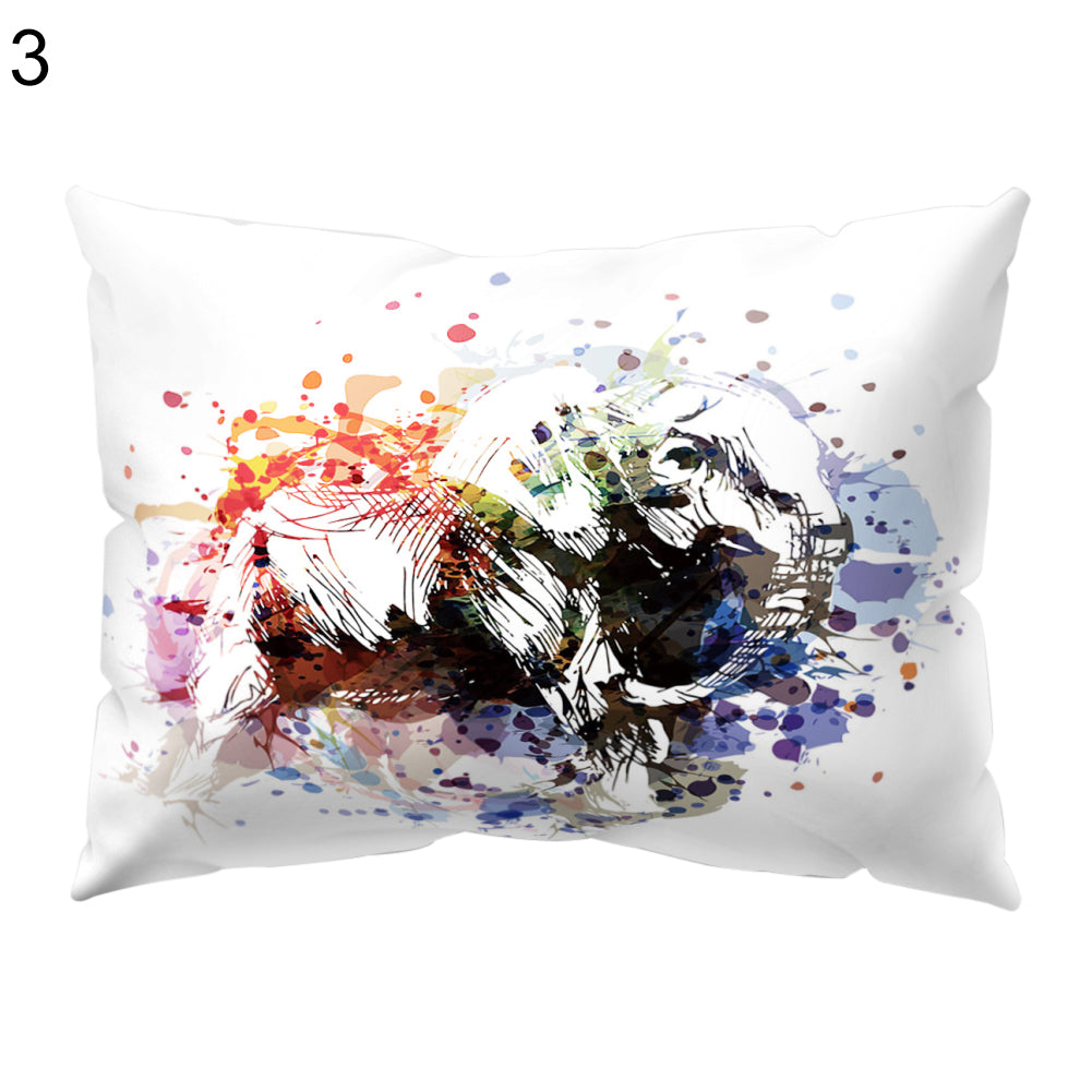 Animal Smart Elephant Throw Pillow Case Sofa Bed Cushion Cover Home Cafe Decor