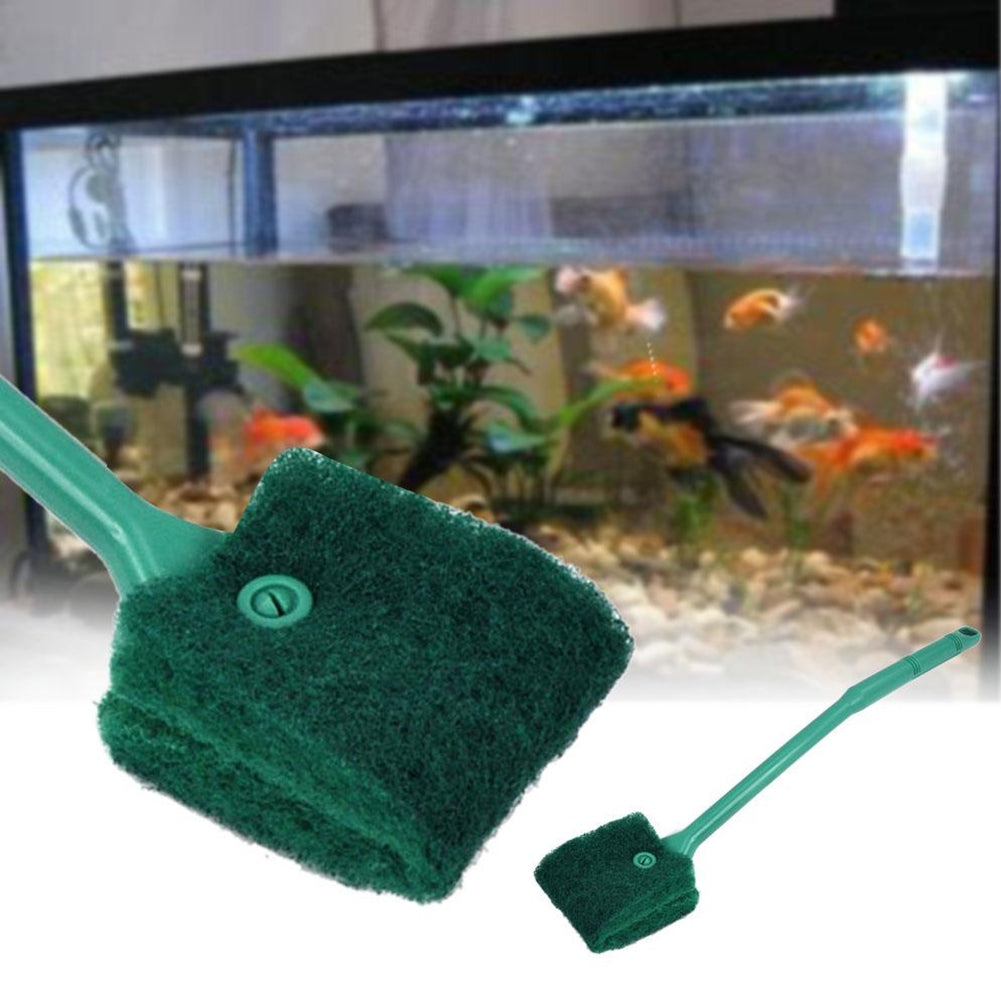 Aquarium Turtle Fish Tank Double Side Cleaner Scraper Washing Cleaning Brush